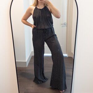 Flynn Skye Black Polka Dot Halter Jumpsuit